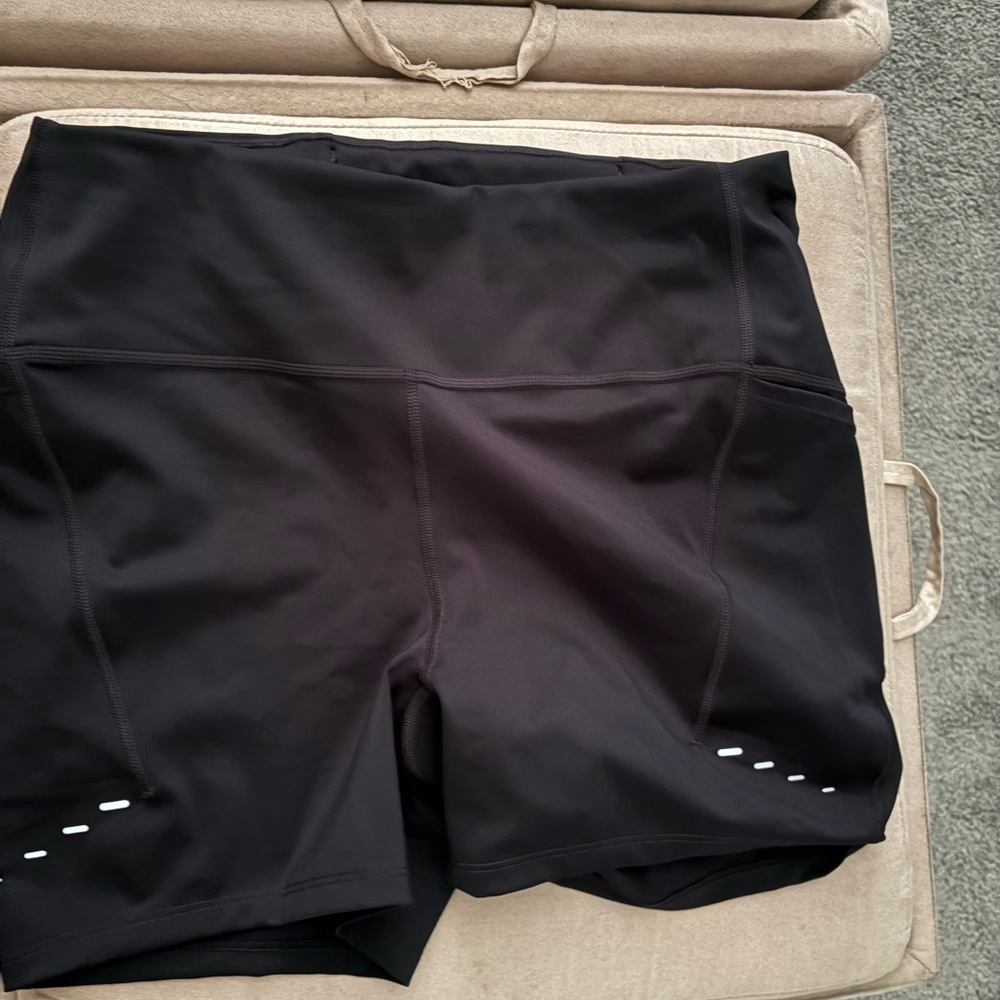 Nike Black Athletic Shorts with Reflective Accents